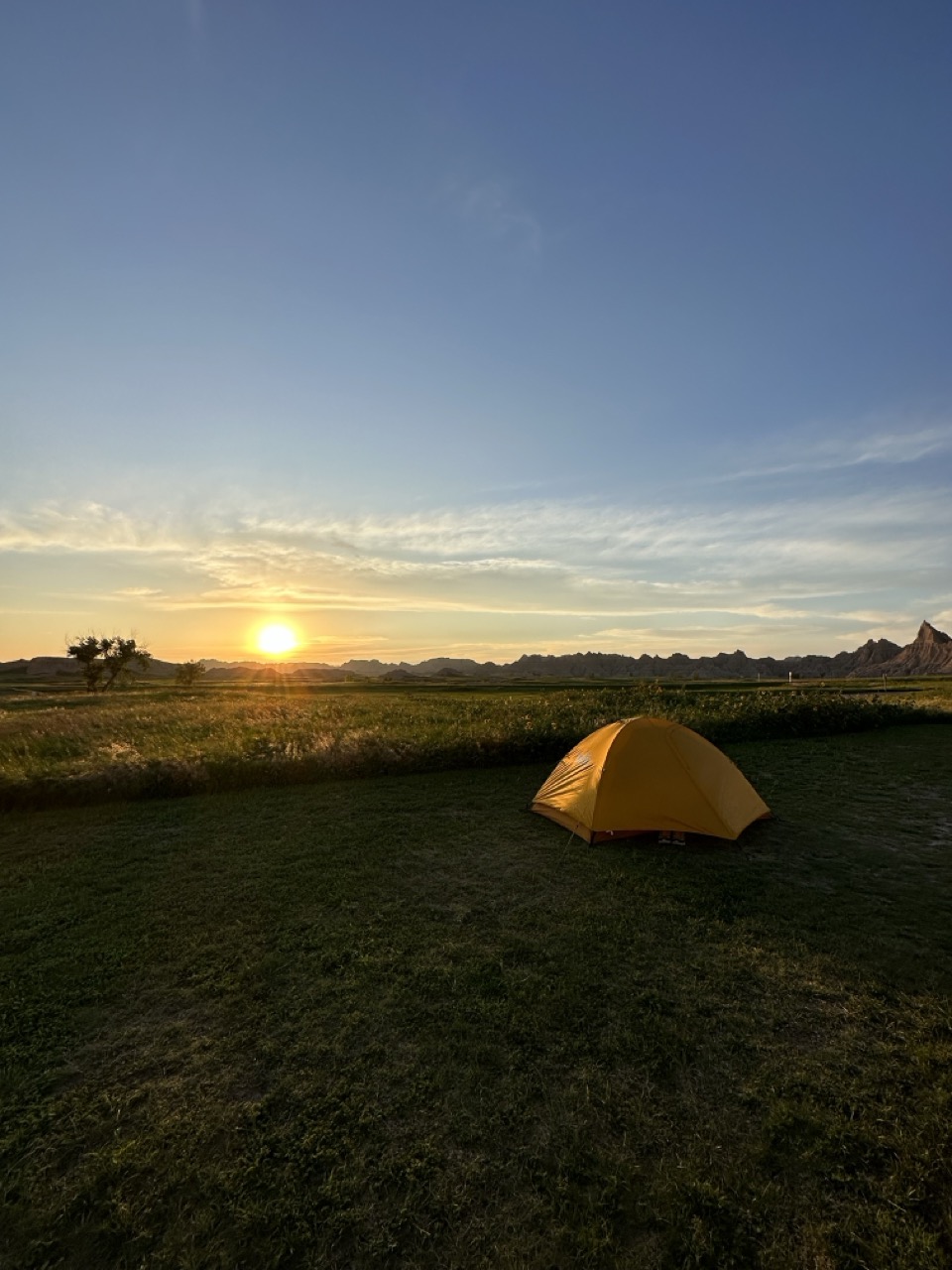 Picture of Aiden camping in Badlands national park